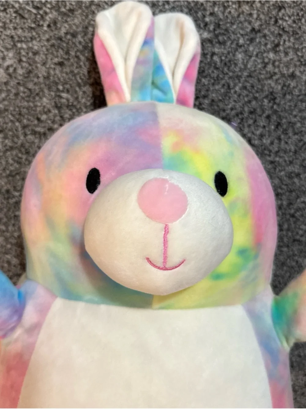 Squishmallow Hug Mees Talia Bunny Rabbit Plush 14-16 Inch Tie Dye